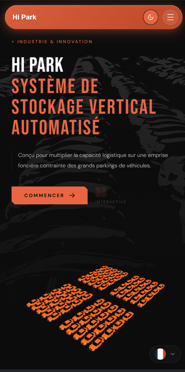 Version mobile du site HiPark